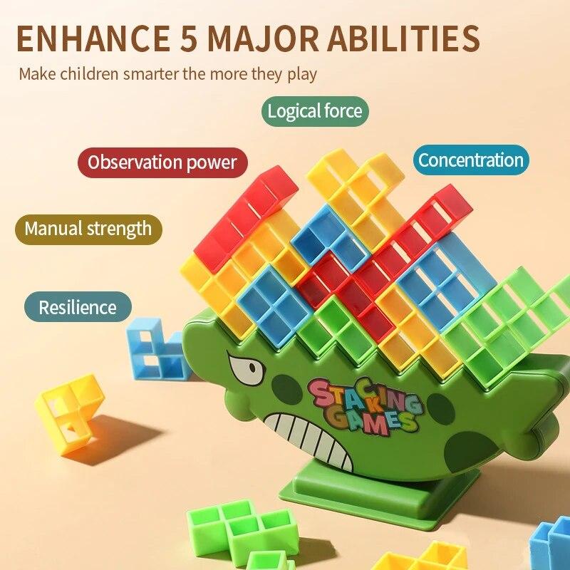 Горячие штабелируемые блоки Tetra Tower Balance игра штабелируемые строительные блоки — фото 5