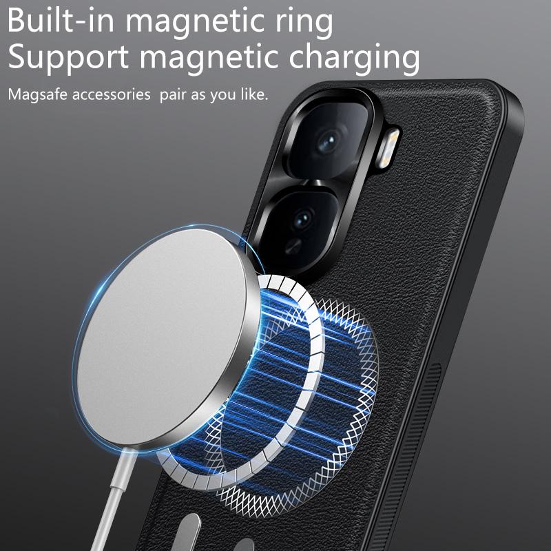 For Vivo iQOO NEO 10 Case Magnetic Elegant Leather Wear-Resistant Lens Fully Covered Non-Slip Grip Edge Cover Shell