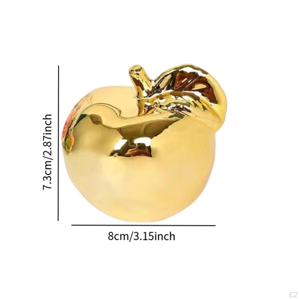 Delicate Fruit Penguin Ceramic Wooden Sculpture Figurine Craft Decorative Lovely Desktop Statue for
