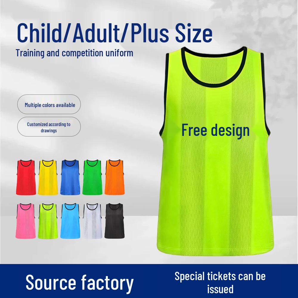Striped Mesh Training Vest for Team Sports and Student Activities