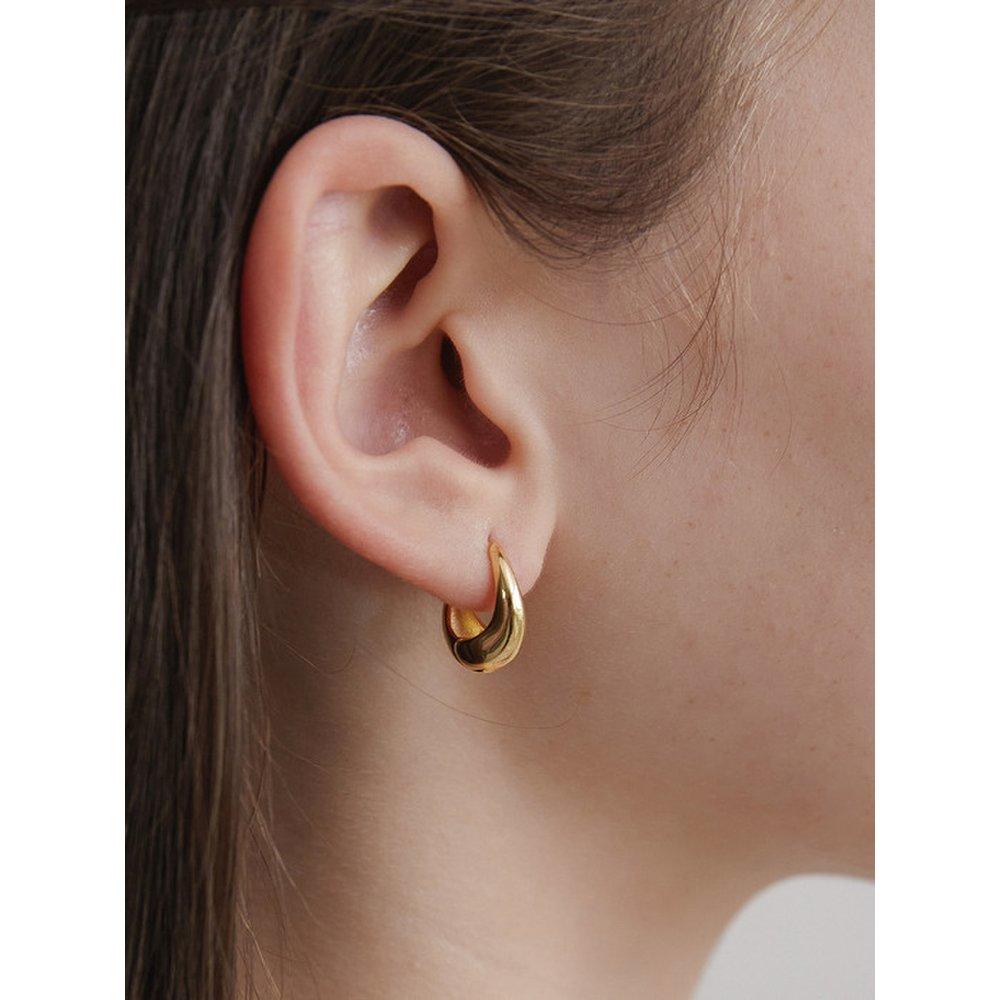 Annie Wave Hoop Earrings Ec3117 Silver Plated