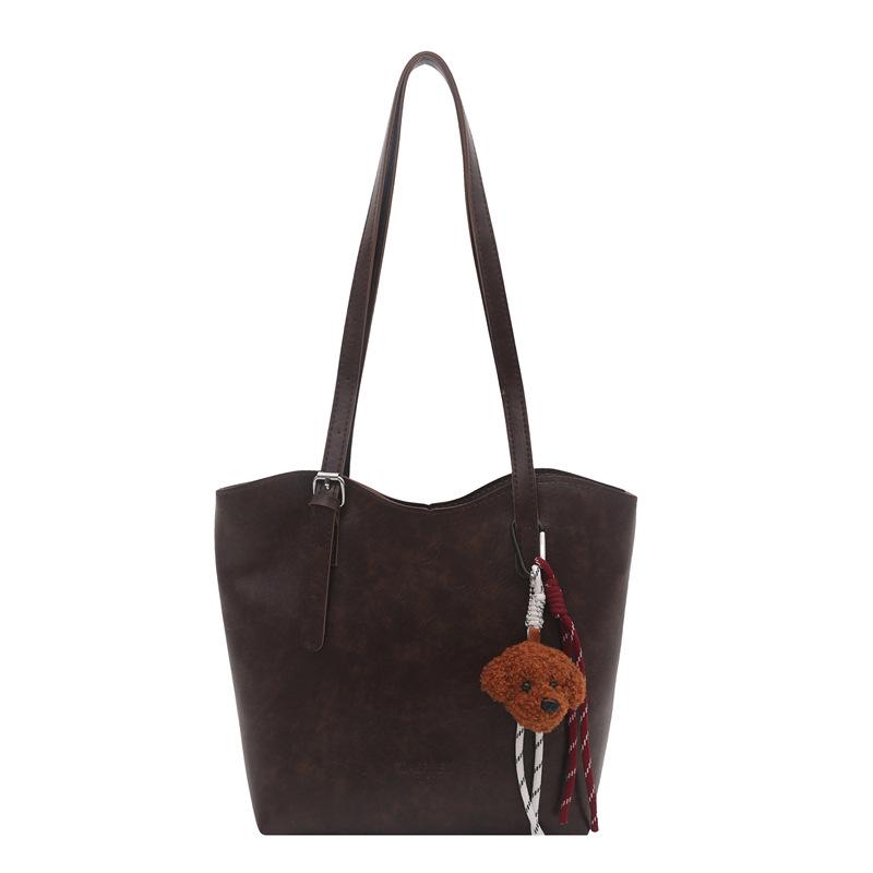 

Trend to work commuter bag large capacity new autumn and winter retro fashion hand carry single shoulder simple tote bag without pendant model
