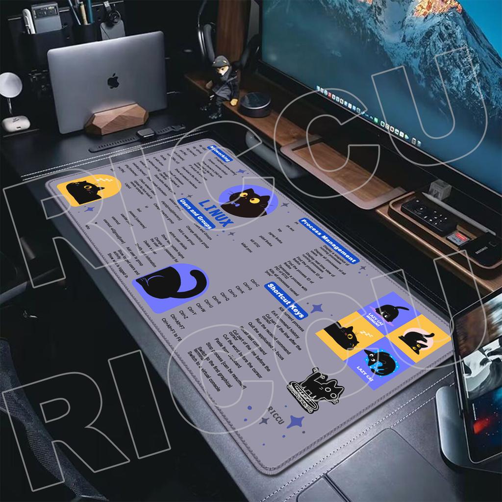 Portable label XXL HD print Linux shortcut key Memo Commands Mouse Pad Large Mousepad PC accessories Desk Mat protective pad Rug