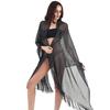 Women's Fashion Beach Solid Color Loose Beach Dress Patchwork Hollow Cover Up