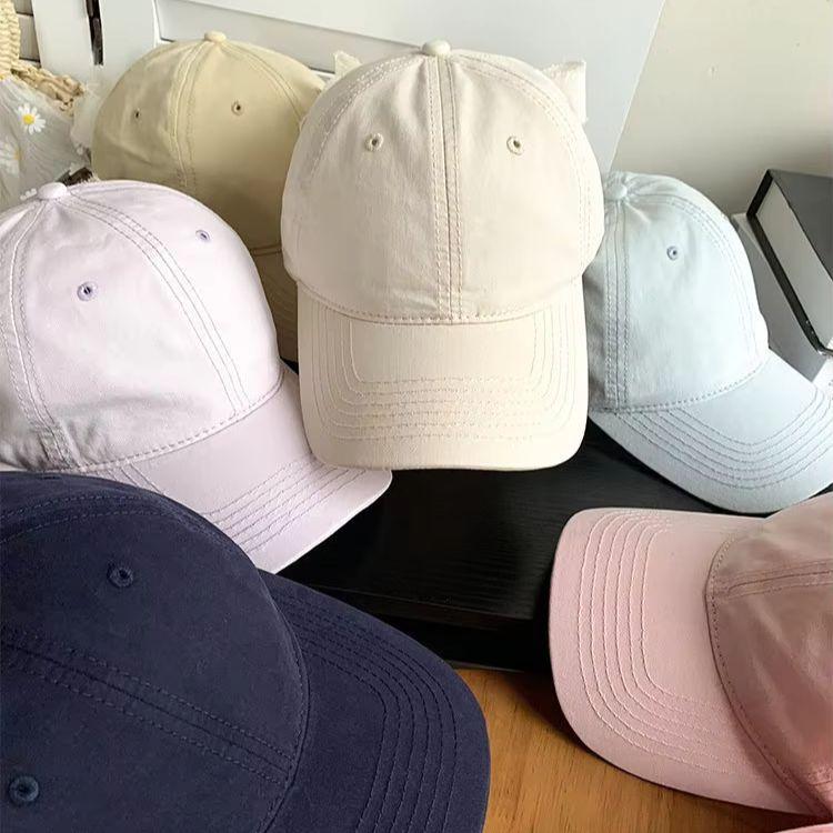 Minimalist Bow Ribbon Soft-Peak Baseball Cap: Fresh Summer Solid Colour, Versatile Sun Protection Cap