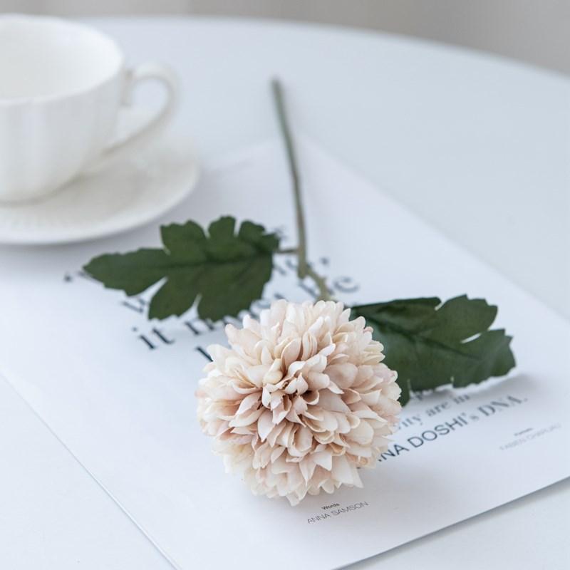 Artificial Flowers Silk Ball Chrysanthemum Bouquet For Wedding Home Decor Manual Flower Arrangement Accessories Fake Plants