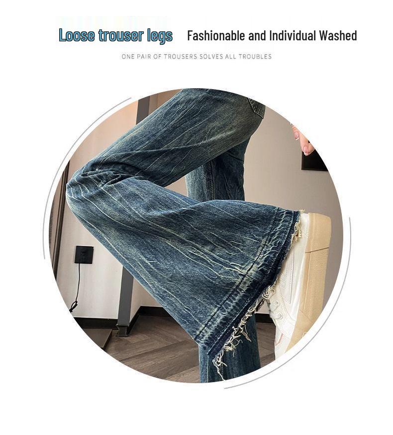 Women's Slimming Velvet Flare Jeans - Wide Leg, Horseshoe Style for 2025/26 Autumn/Winter and Spring