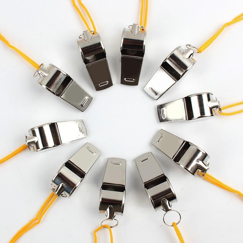 Metal Whistle Referee Sports Rugby Stainless Steel Whistle Soccer Basketball Party Training School Cheerleading