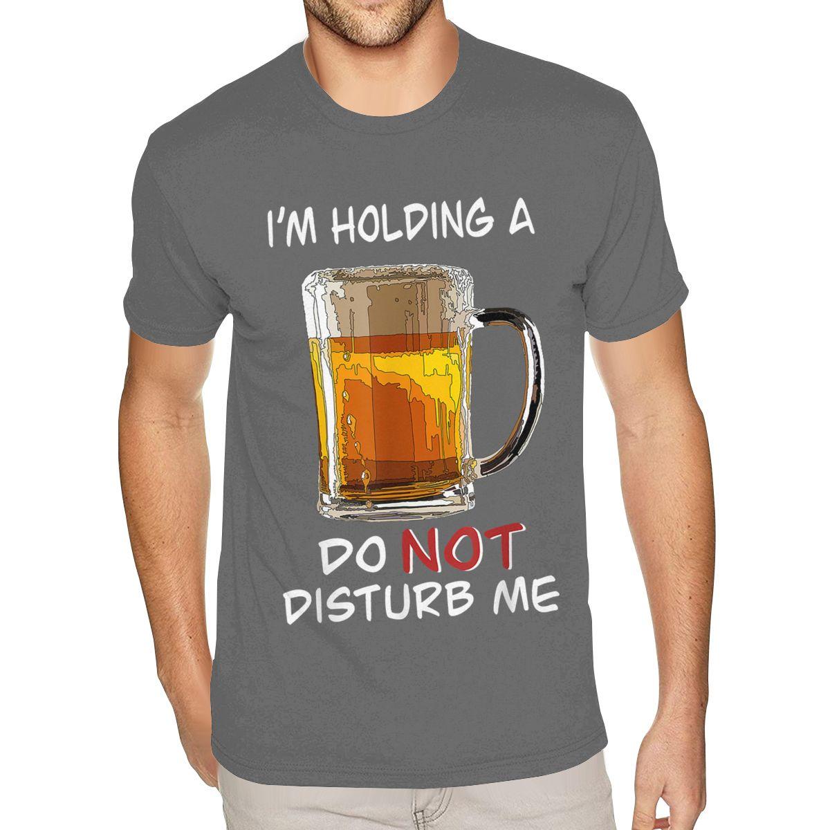 

Best IM Holding A Beer Do Not Disturb Me Funny Dad Tee Shirts Mens Bespoke Short Sleeves 100 Cotton Black O Neck Tshirt 4XL