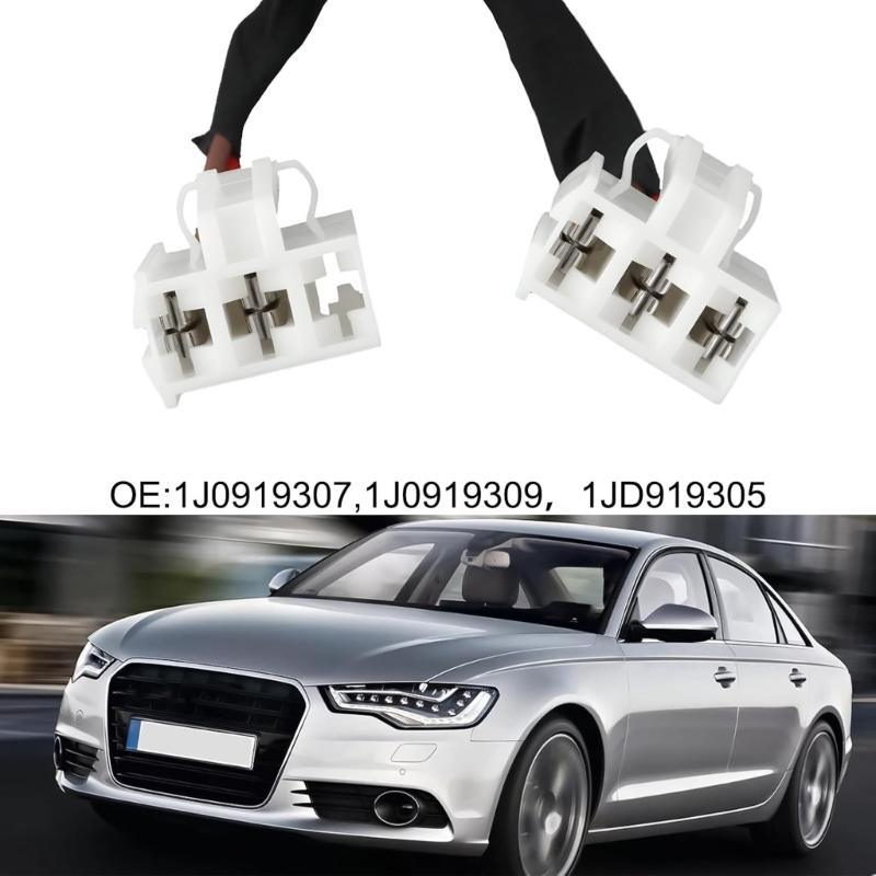 Vehicle Power Port Wiring Harness 1J0919307, Plastic Housings and Wrapped Wire for 3 Plug Outlet Replacement
