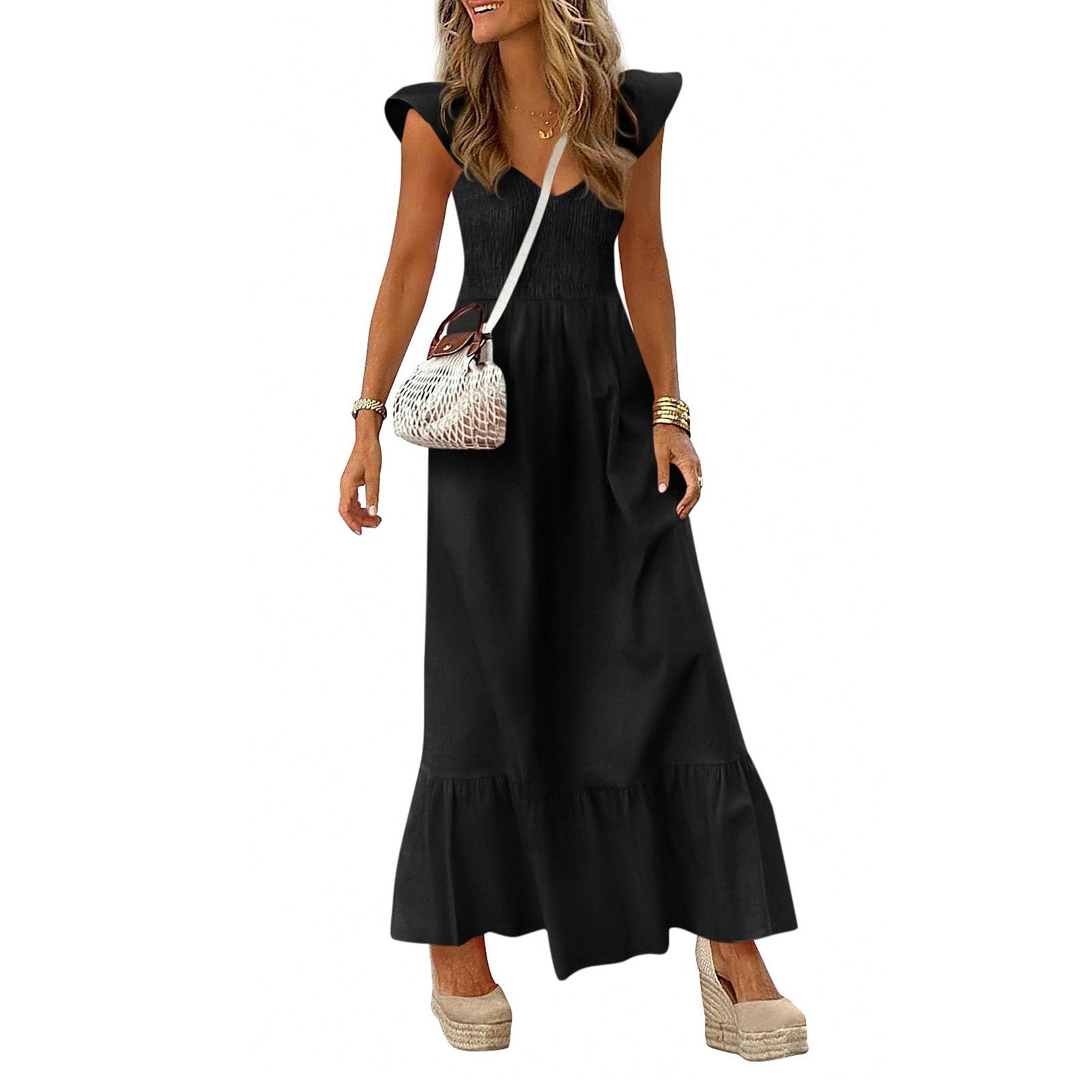 

Женское модное повседневное платье свободного кроя -Цвет L чёрный