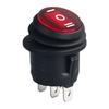Reliable 3 Pin 3 Position Round Rocker Switch No Light Designs Round Boat Switch for Safe Use In Moist Conditions
