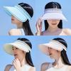 Fashionable Ice Silk Outdoor Sun Hat Women Summer Anti-uv Sunscreen Hat Adjustable Big Brim Breathable Hat