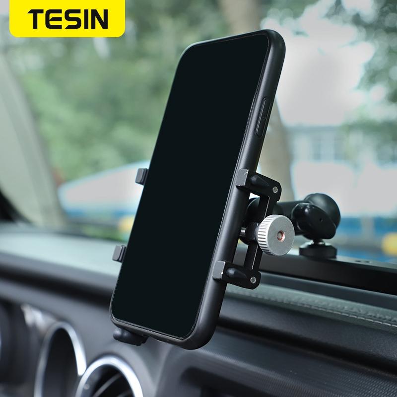 TESIN GPS Stand Holder for Jeep Gladiator JT 2018+ Car Mobile Phone Support Holder Accessories for Jeep Wrangler JL