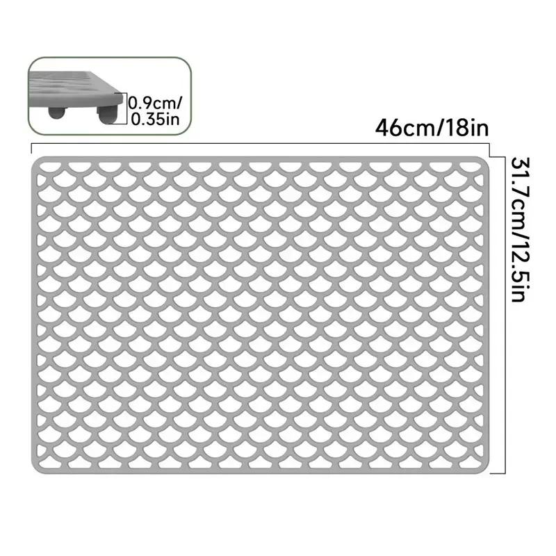 Silikon Spülbeckenschutz, Matte für den Spülboden, Spülbeckeneinsatz, Rutschfest, Hitzebeständig Geschirr-Abtropfmatten, Küchenzubehör
