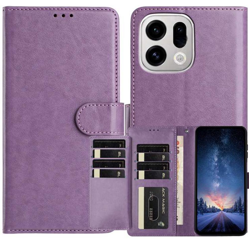 For Oppo Find X9 Pro 5G Wallet Phone Case Stand PU Leather Folio Flip Cover with 8 Card Slot