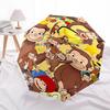 Curious George, Monkeys Automatic Opening and Closing, 8 rib Structure Portable Umbrella, Suitable for Men and Women in All Seasons  Perfect