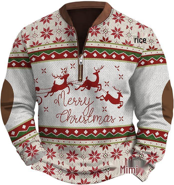 Men's Christmas Snowflake Tree Print Hoodie - Autumn 2025 Edition