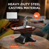 55Lbs Cast Steel Anvil,Single Horn Anvil,High Hardness Round Horn Anvil Blacksmith with Large Countertop and Stable Base,Metalsmith Tool for Bending