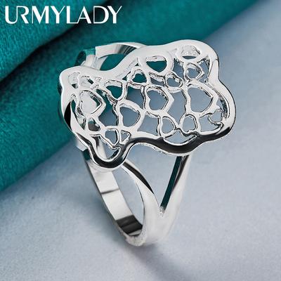 URMYLADY 925er Sterlingsilber Bär 7-10 Ring für Damen Hochzeitsfeier Mode Charme Schmuck