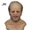 Unique Halloween Cosplay Prop Old Man Masque for Adults Realistic Latex Elderly Human Full Head Horror Game Cover with Lifelike Wrinkle Masquerade