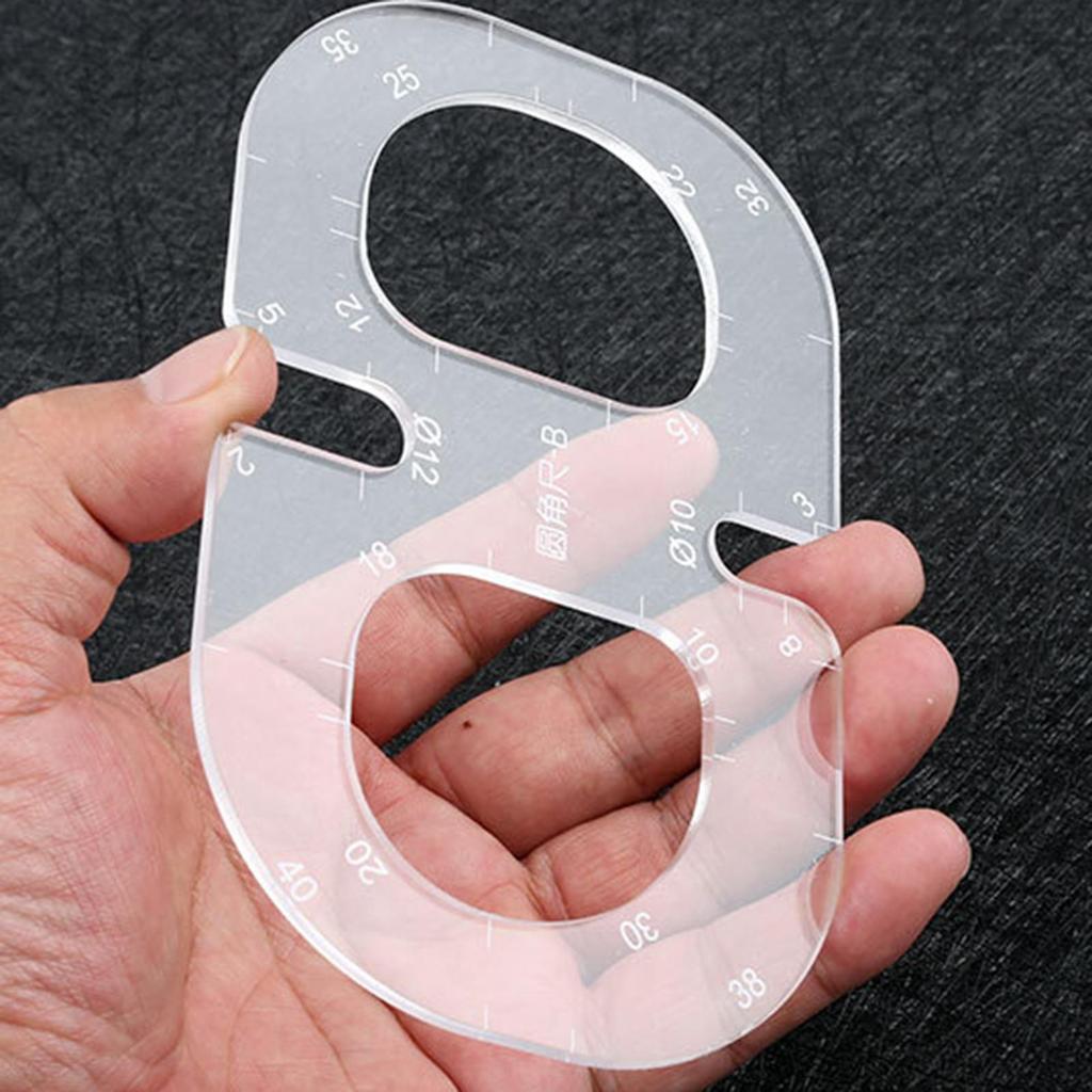 Round Corner Stitching Ruler Circle Template Clear Acrylic