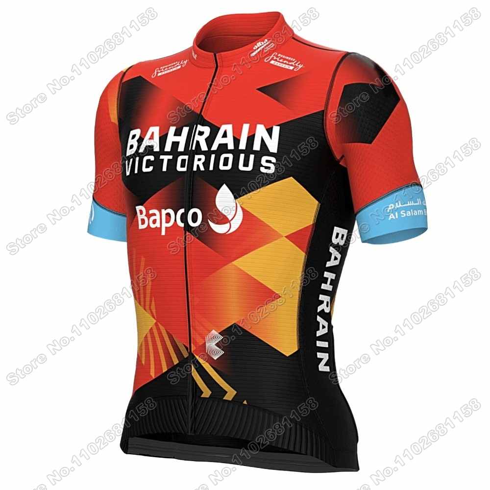 Team Bahrain-Victorious Cycling Jersey Set White Summer Cycling Clothing Men Kit Road Bike Shirt Suit Bicycle Bib Shorts