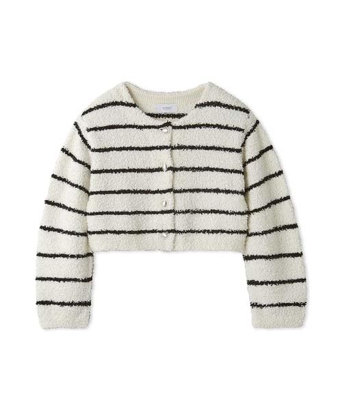 

Emi BORDER Ribbon Yarn Knit Jacket Women s (13WND251031)