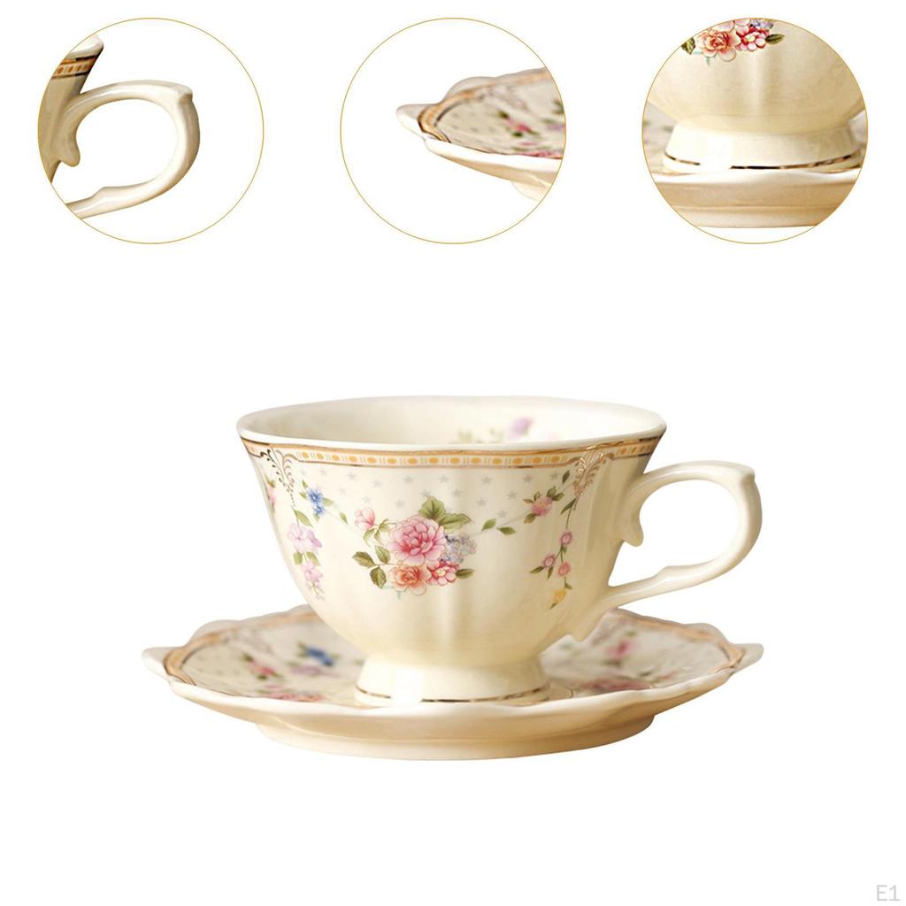 Ceramic Coffee Cup with Saucer White Gifts Multi Purpose Novelty Creative Decoration Kitchen Tool