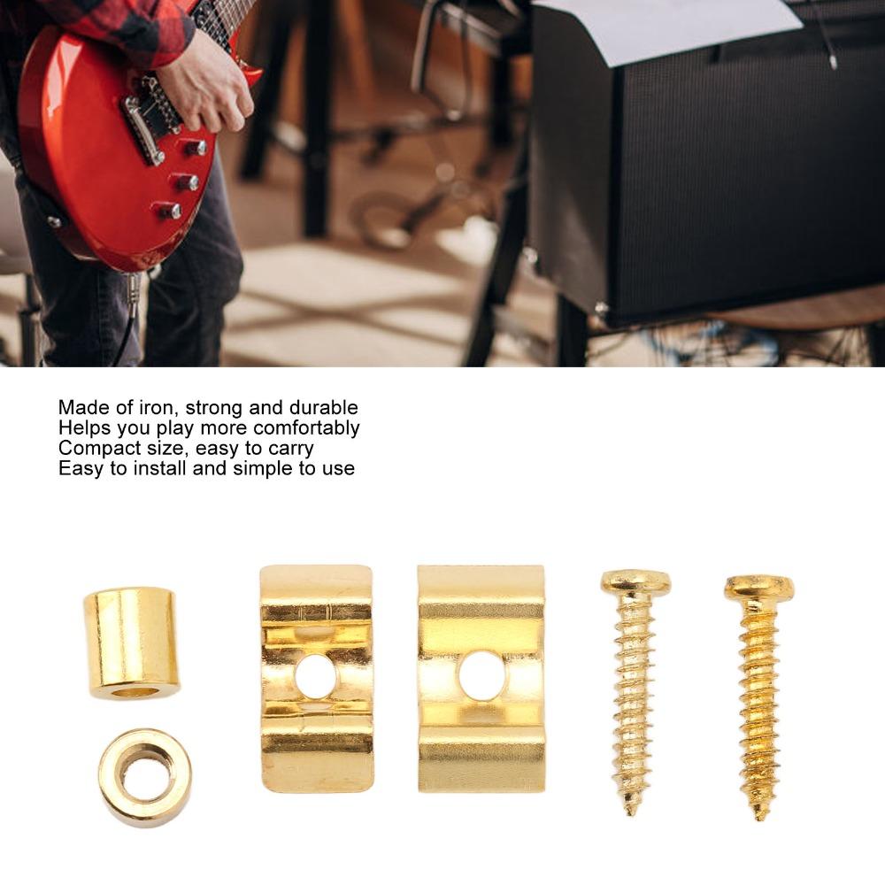 10Sets With Mounting Screws String Retainer Guide Gold Color String Retainer Set For Guitar