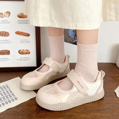 Scarpe Mary Jane da Donna con Velcro Romano Autunno 2025 Nuove in Rete Traspiranti Versatili Scarpe Sportive e per il Tempo Libero