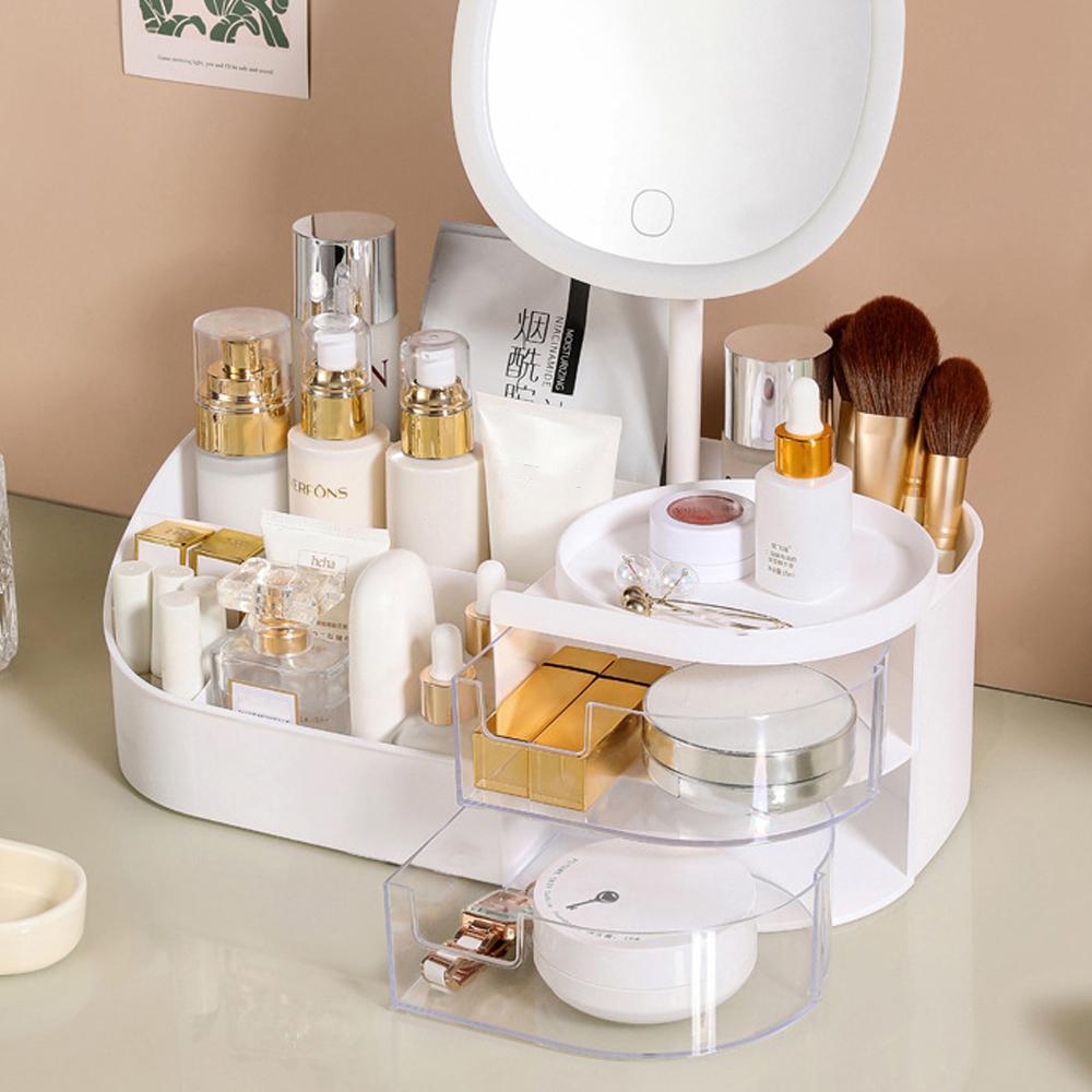 Pudełko do przechowywania kosmetyków typu szufladowego na biurko, toaletkę, półka na biżuterię i produkty do pielęgnacji skóry, wielofunkcyjne pudełko na makijaż na szminki