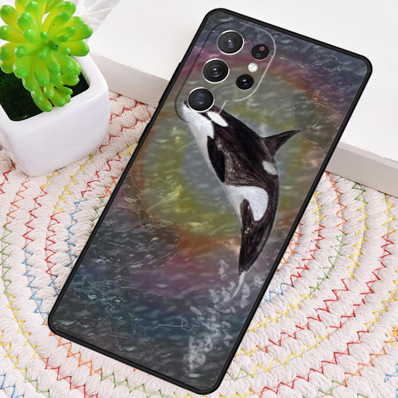 Orcas Killerwale Weiche Silikon-Handyhülle Für Samsung Galaxy note 10 pro S26 S25 S24 S23 S22 S21 Plus S25Ultra Hülle Cover