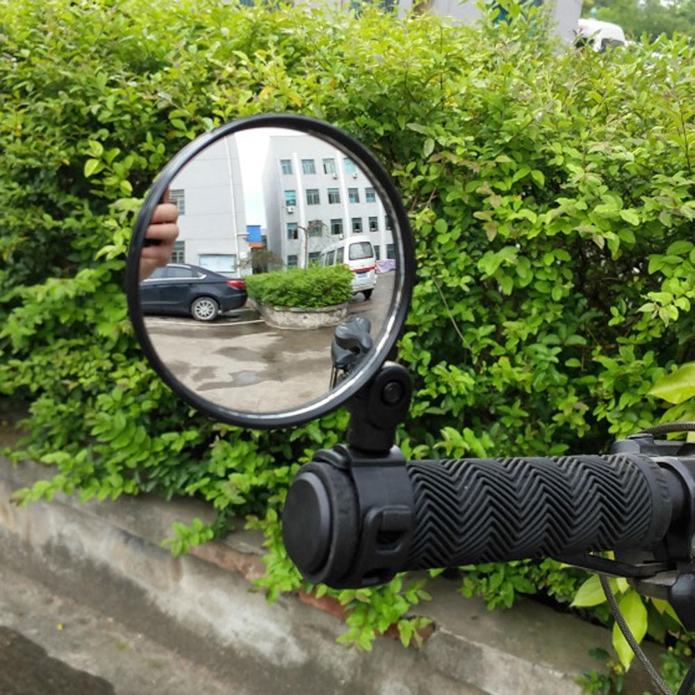 Specchietto Retrovisore per Bicicletta 360° Rotante Sicurezza Manubrio Vetro Nero