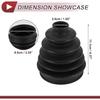 1 Satz Manschettenkit für Antriebswellen-Gelenke für Toyota Camry 2007-2009 für Toyota Highlander 01-07 Äußeres Gleichlaufgelenk-Manschette mit Schellen Nr. 443828052 Schwarzes Gummi