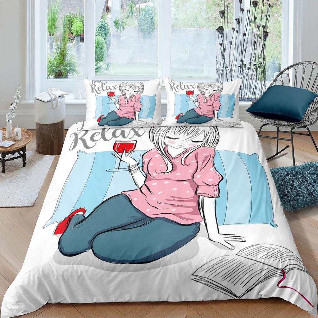 Luxury Duvet Cover and Pillowcase Digital Printing Star/moon/meteor Double Winter Quilt Cover Set Lantern Duvet Cover 1 Person