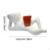 Lazy Guy Planter Ornament Creative Centerpiece Practical Plant Container Resin Flower Pot for Indoor