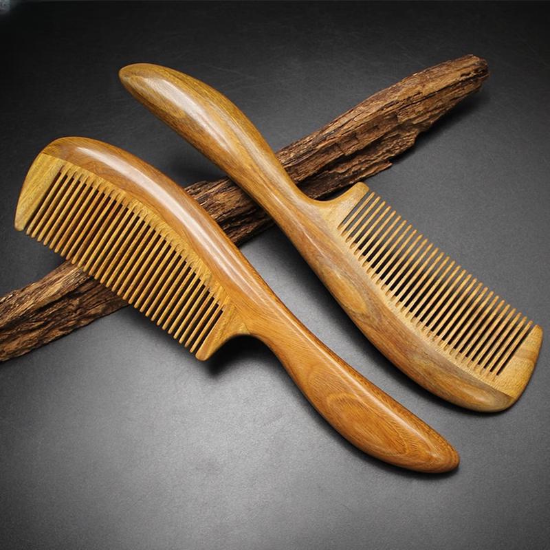 Green Sandalwood Handle Comb