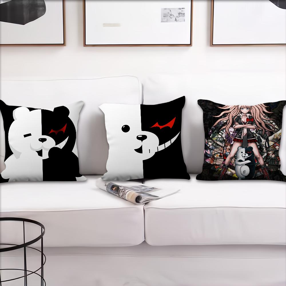 Game D-danganronpa Cool bear cushion cover Pillow Case Pillowcase Soft Skin Friendly & Comfortable with a Hidden Zipper