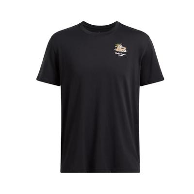 Golf Goin Under Cartoon Print Round Neck Breathable T-Shirt Men Tops Black 1386789-001