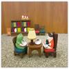 Japanese Zakka Bookstore Series Cat Bookshelf Miniature Resin Craft Toys, Collectible Home Decoration Accessories, DIY Ornaments