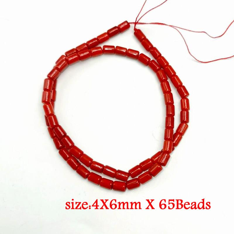 Natural Cylindrical Coral Bead Irregular Isolation Loose Beads for Jewelry Making DIY for Charms Bracelet Necklace Accessories