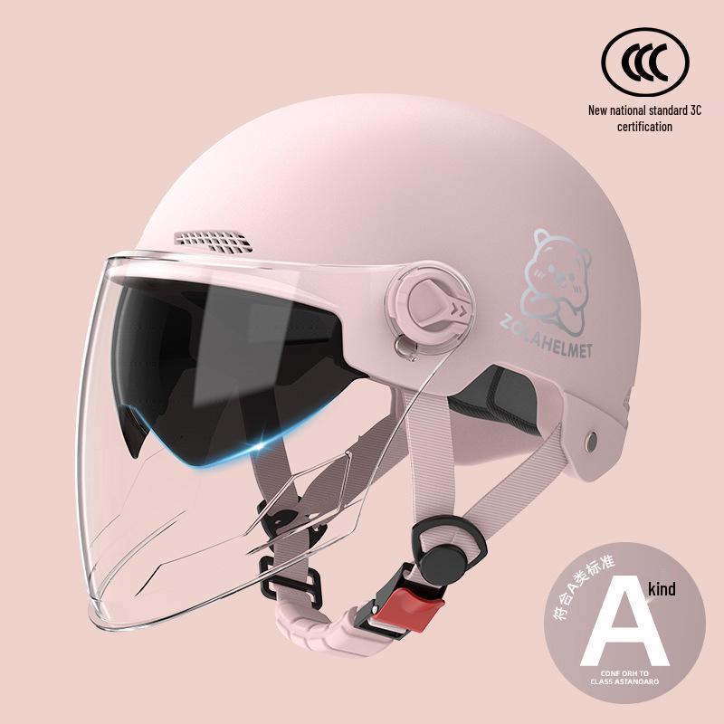 Women's Lightweight Ventilated Electric Scooter Helmet with Sun & Ear Protection - All-Season 3C Certified Half Helmet