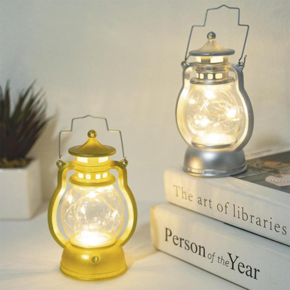 Christmas Led Lantern Decoration Lantern Christmas Vintage Castle Hanging LED Light Retro Candle Holder Lantern Hang Lamp