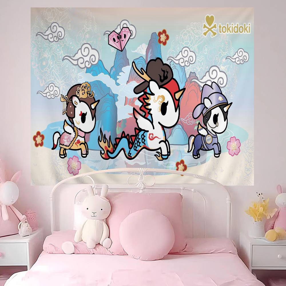 Japan Anime Tokidoki Chart Tapestry for Living Room Home Dorm Decor Art Home Decor