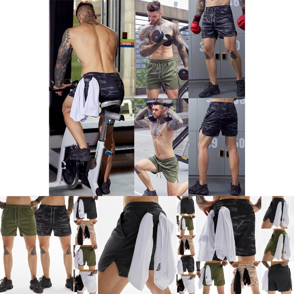 Versatile Men's Gym Sports Training Bodybuilding Workout Running Shorts With Pockets