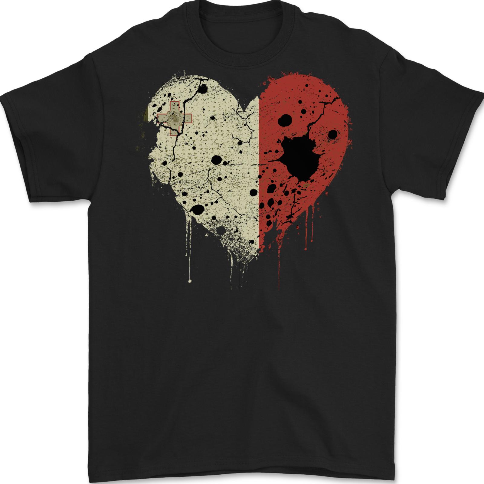 Love Malta Bandera Maltés Día Fútbol Hombre Camiseta 100% Algodón M
