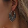 Bohemian Ethnic Carved Geometric Alloy Dangle Earrings