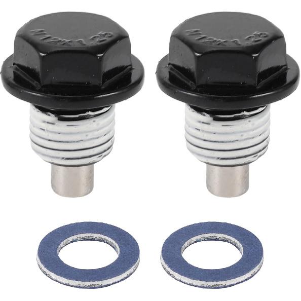 

1 Set Oil Drain Plug for Toyota Tacoma Tundra Camry Corolla 4Runner Oil Pan Drain Bolt Screw Thread Repair No.9043012031 Red Metal Magnetic M12x1.25 белый