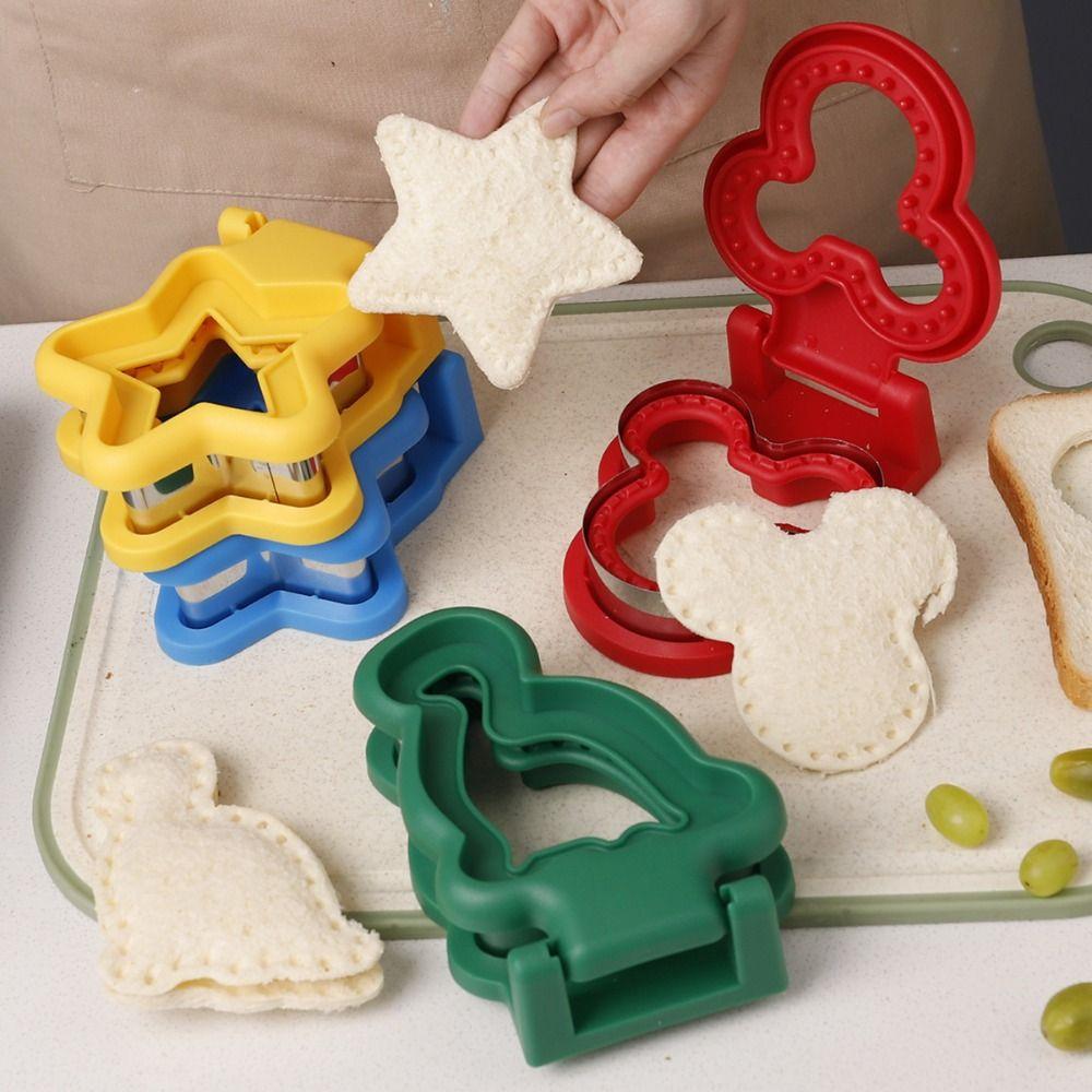 Multiple Shapes DIY Sandwich Cutters Mould Sealer Flip Sandwich Maker  Kitchen Baking Tools